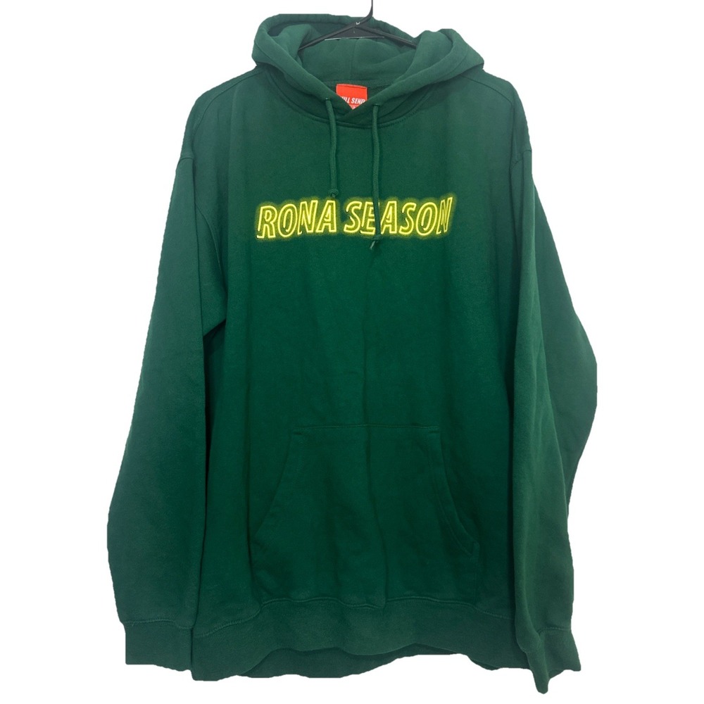 Nelk Boys Full‎ Send Rona Season Hoodie Men's Size L Green 2020 November Drop